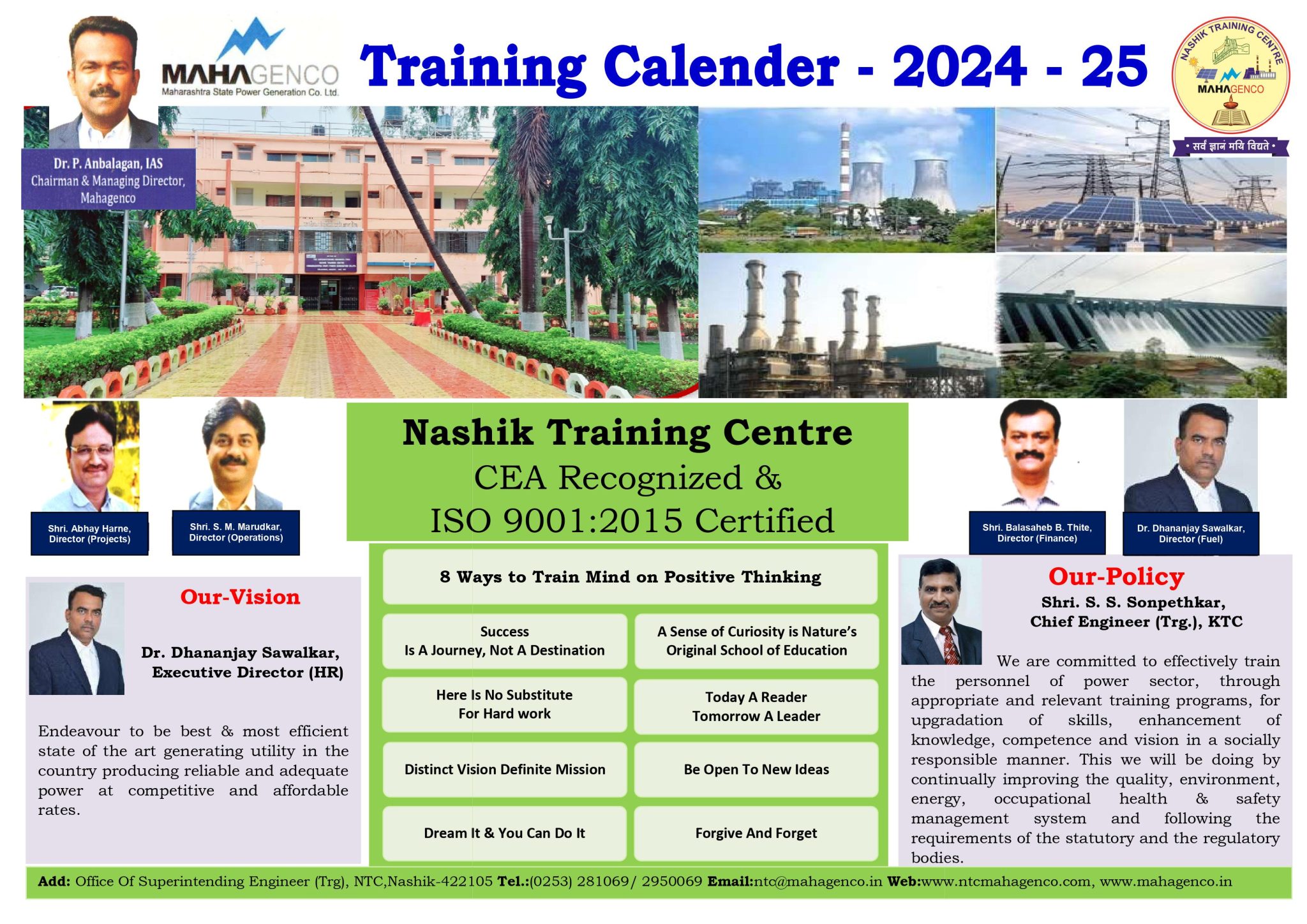 Training Calender Cover-